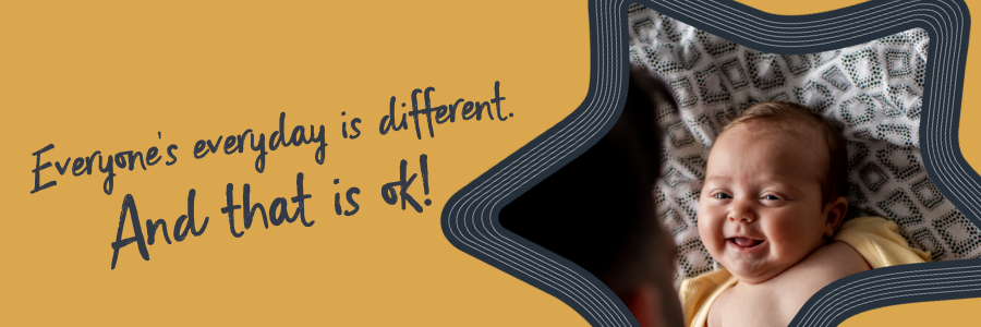 Tommee Tippee. Glad bebis med texten Everyone´s everyday is different. And that is ok!