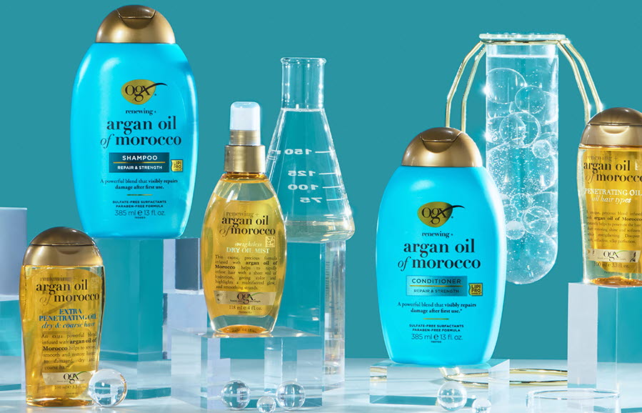 OGX produkter på rad